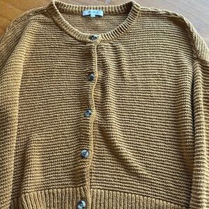 Madewell Brown Button-Up Cardigan - Deville size M